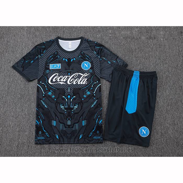 Chandal del Napoli Manga Corta 2025-2026 Negro - Pantalon Corto